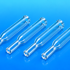 Small Open Vial Insert – 27.5 × 4mm, Clear Glass, Metal Spring Required