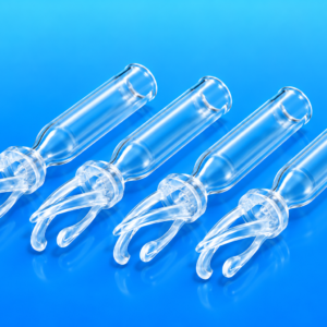 Large Open Vial Insert – 31 × 6mm, Transparent Plastic, Preassembled Plastic Spring