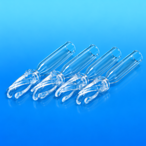 Large Open Vial Insert – 29 × 5.7mm, Clear Glass, Preassembled Plastic Spring