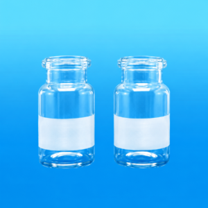 20mm Crimp Neck 6mL Clear Glass Headspace Vial – Flat Bottom, Varian