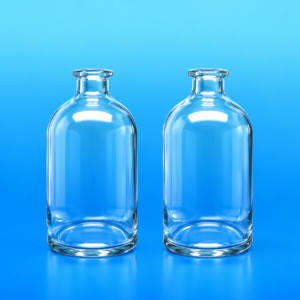 20mm Crimp Neck 100mL Clear Glass Headspace Vial – Flat Bottom