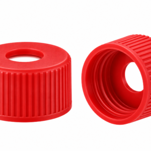 9mm Red PP Screw Cap – Centre Hole