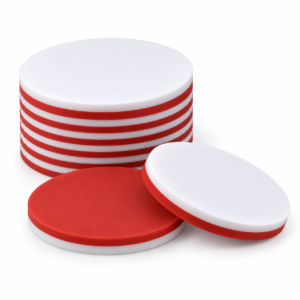 10-425 Screw Cap Septa – White Silicone/Red PTFE, 0.060