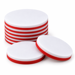 10-425 Screw Cap Septa – White Silicone/Red PTFE, 0.075